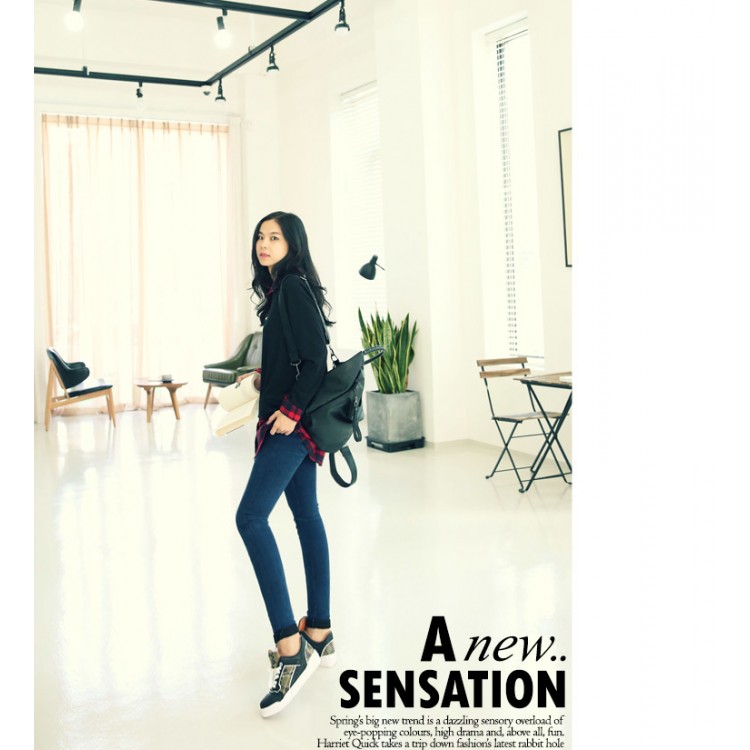 TE6366YZS T-shirt joker finta in due pezzi con colletto a rever e impunture a quadri-2