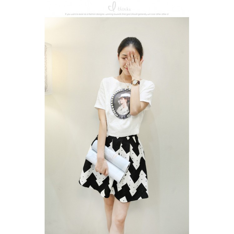 TE6393LDYZ Top jacquard con stampa di perline alla moda europea e gonna con motivo a onde-3