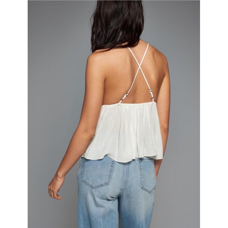 TE6422YZS Top sexy senza schienale con scollo a V e tracolla regolabile in stile europeo-1