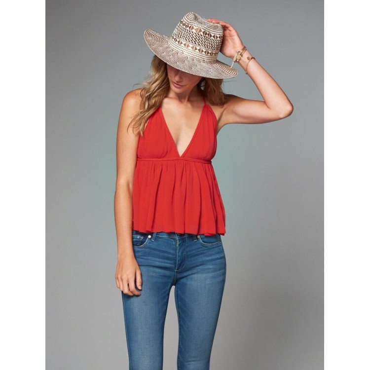 TE6422YZS Top sexy senza schienale con scollo a V e tracolla regolabile in stile europeo-5