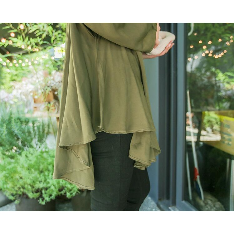 TE6483YZS Top di grandi dimensioni con scollo a V e linea ad A con maniche a pipistrello-7