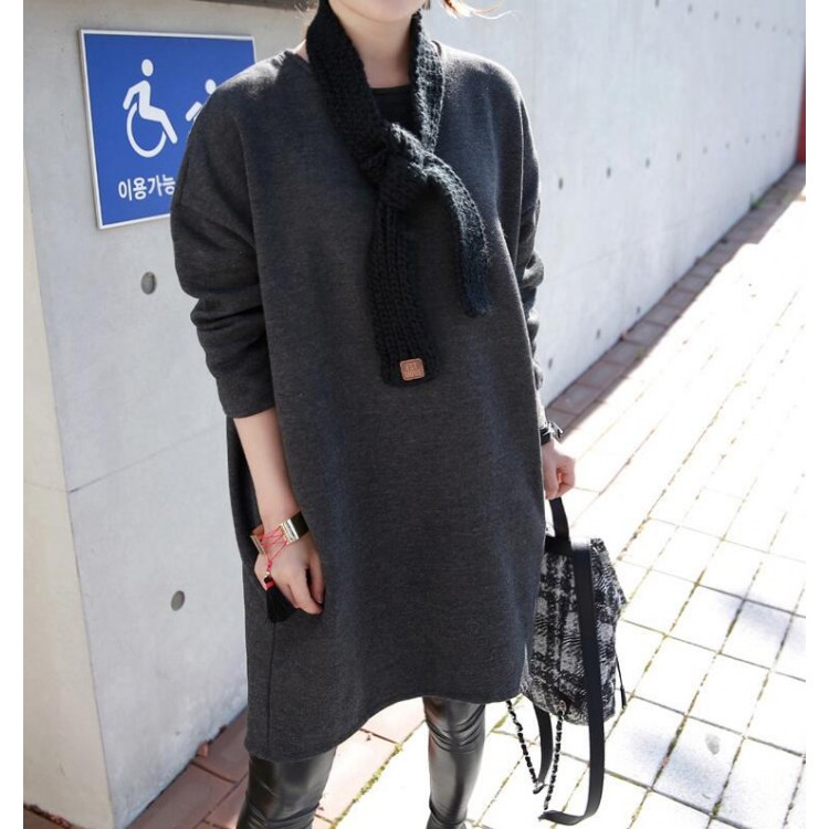 TE6488YZS Felpa pullover alla moda di grandi dimensioni addensata alla moda coreana-2