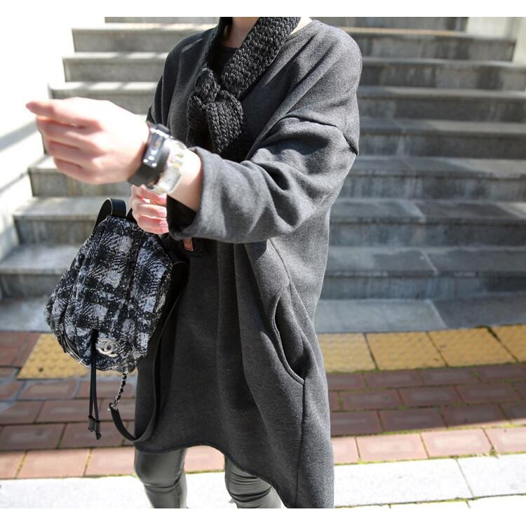 TE6488YZS Felpa pullover alla moda di grandi dimensioni addensata alla moda coreana-3