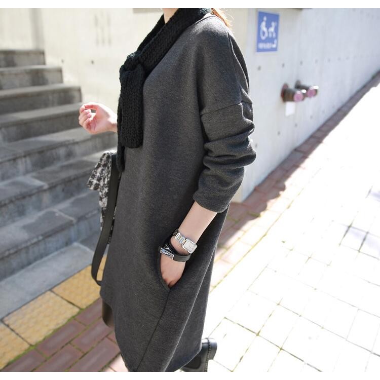 TE6488YZS Felpa pullover alla moda di grandi dimensioni addensata alla moda coreana-4