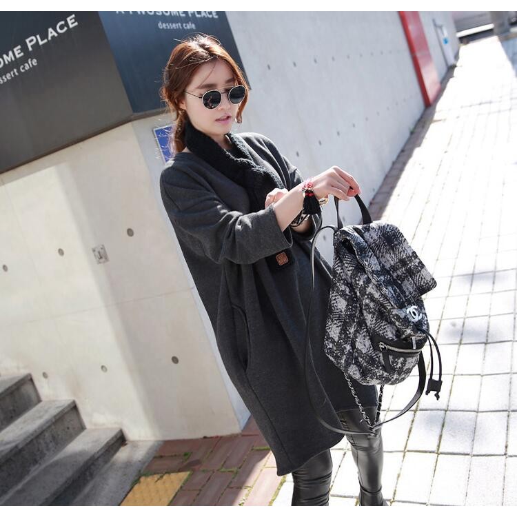 TE6488YZS Felpa pullover alla moda di grandi dimensioni addensata alla moda coreana-5