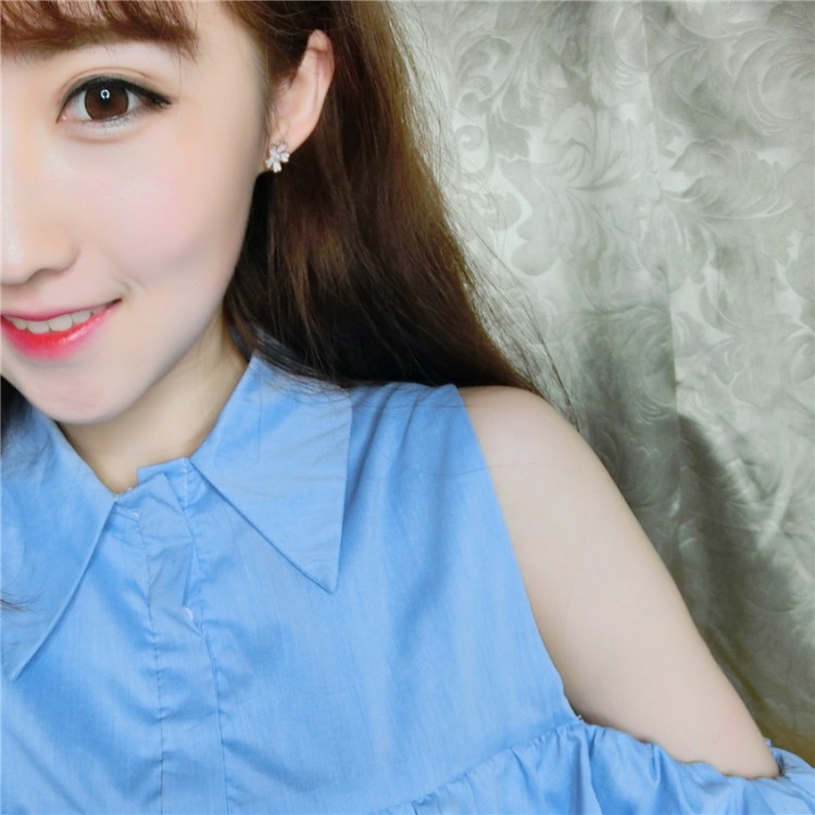 TE648YRYY Top per bambole in stile preppy con spalle scoperte e cimosa filante in foglia di loto-5