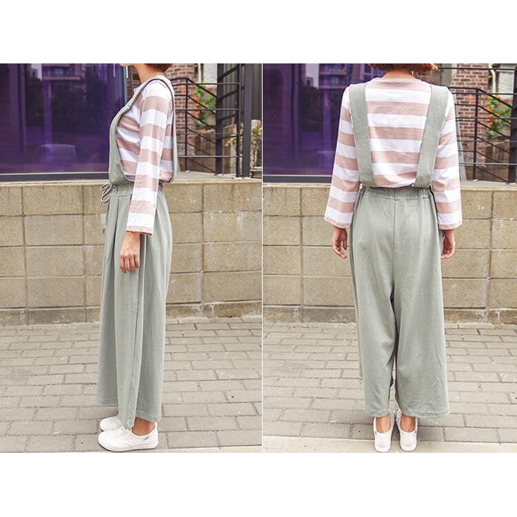 TE6514YZS Tuta in velluto a coste con reggicalze e gamba ampia a vita sottile-5