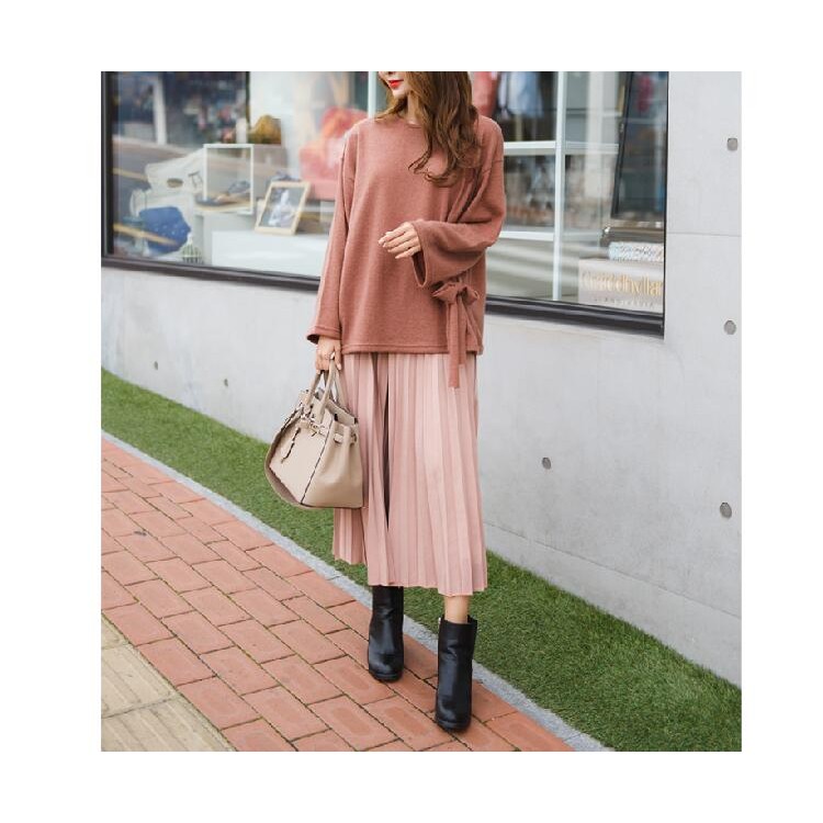 TE6523YZS Camicia con maniche a pipistrello e allacciatura in vita-1