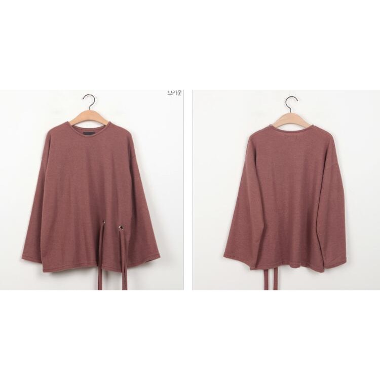 TE6523YZS Camicia con maniche a pipistrello e allacciatura in vita-6