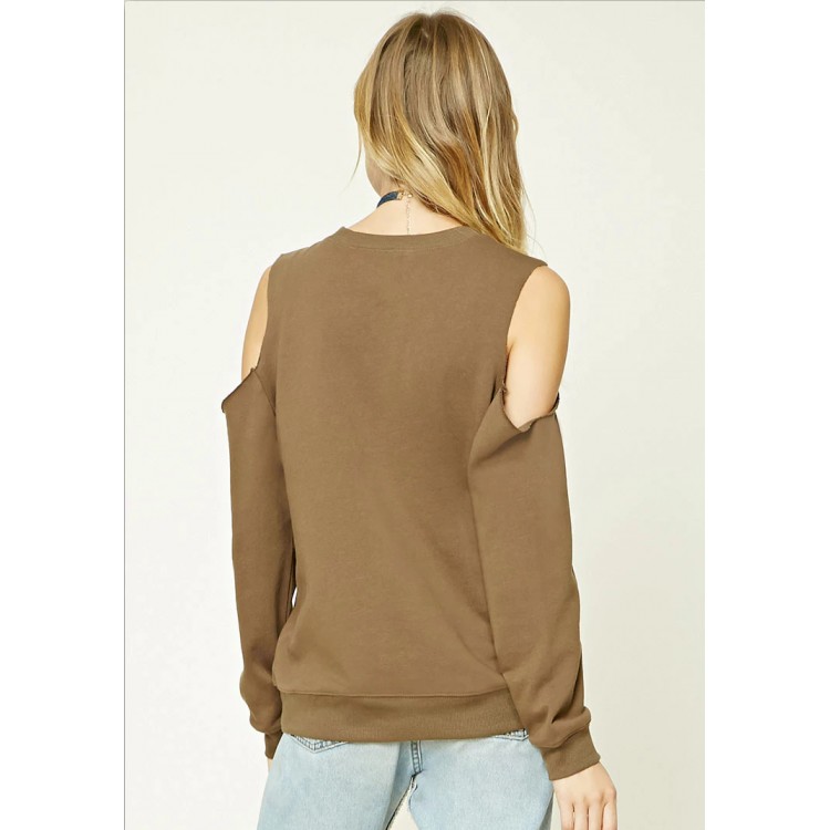 TE6542YZS Nuovo pile pullover casual stile joker con spalle scoperte-1