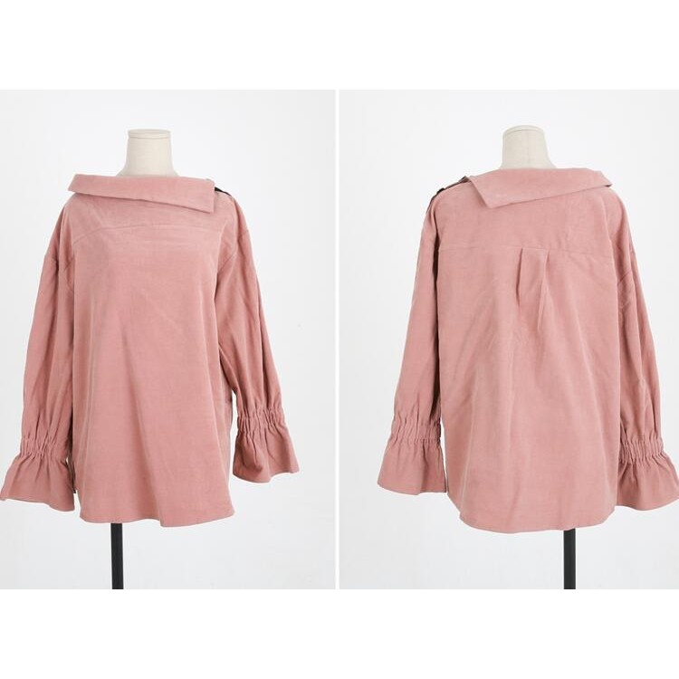 TE6566YZS Top con scollo a barchetta e maniche a tromba in lana con fiocchi di neve-1