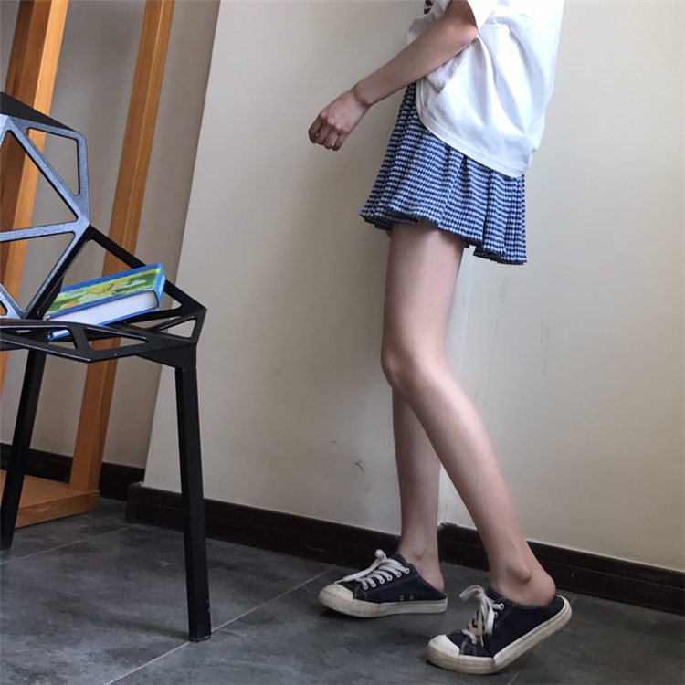 TE6625SEEME Gonna bouffant sottile a traliccio in vita impero-8