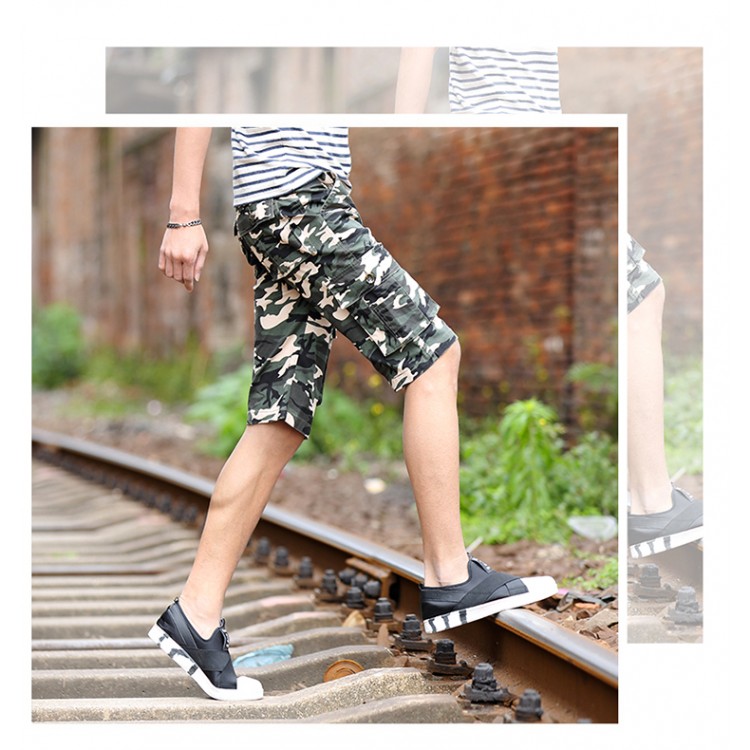 TE702LDZ Quinti pantaloni da spiaggia casual mimetici estivi-3