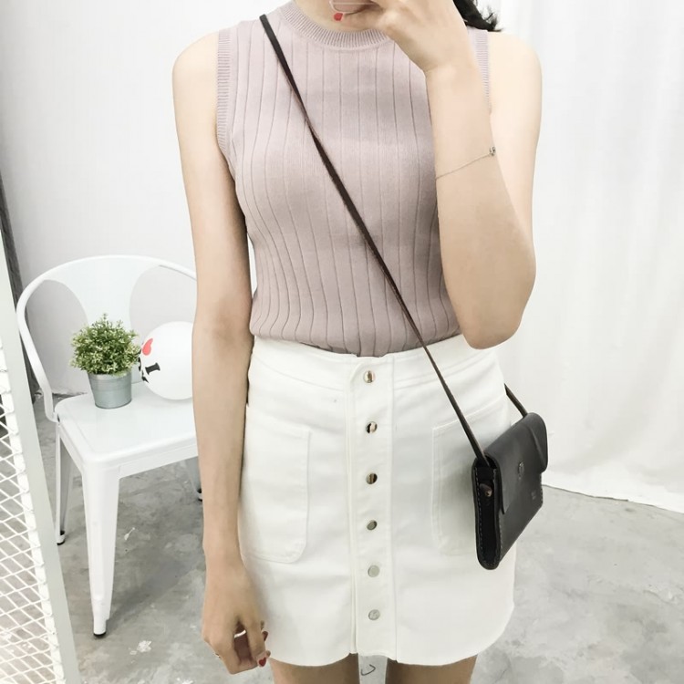 TE7590SSCL Gonna a trapezio slim monopetto aderente sui fianchi di Joker-2