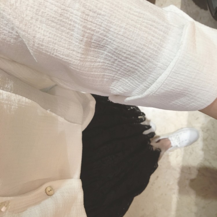 TE7593SSCL Bellissima camicia in chiffon bianco con scollo a V-3