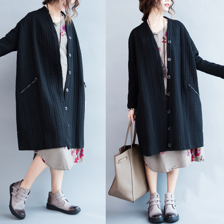 TE7610HSJP Cardigan lungo moda casual di grandi dimensioni-6