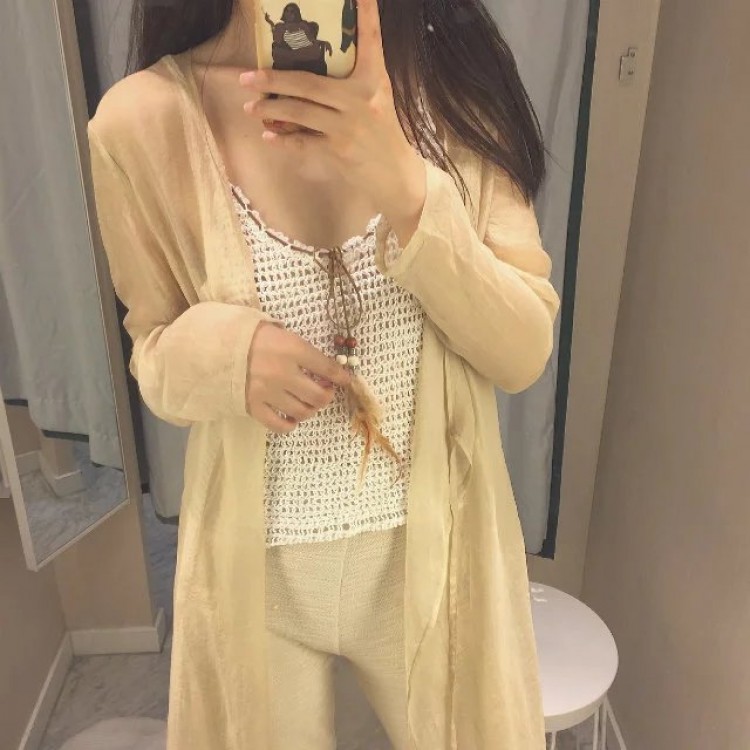 TE798XBB Gilet estivo in maglia con nappe stile joker-7