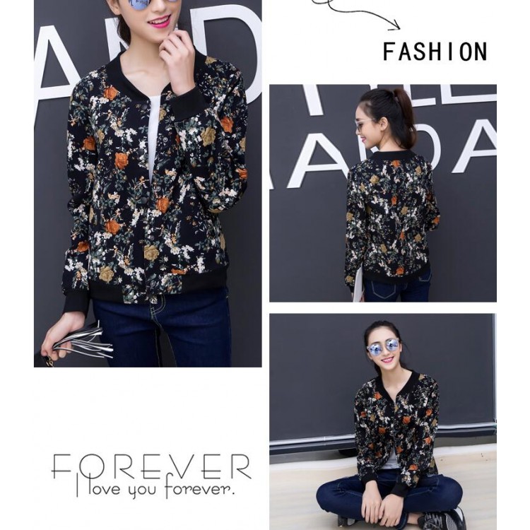 TE823LLJ Giacca da baseball slim con stampa in stile giapponese-3