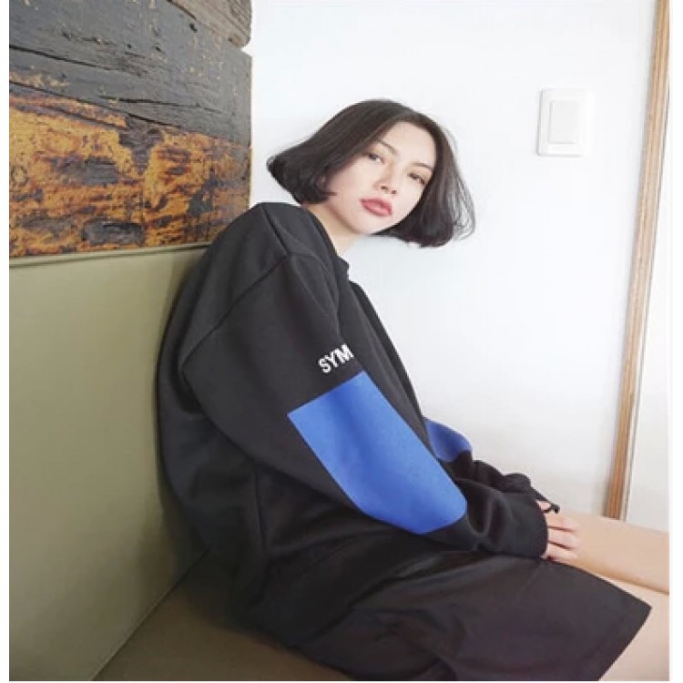 TE8586YYFS Felpa ampia con stampa lettere alla moda ulzzang stile Harajuku-8