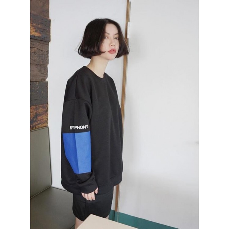 TE8586YYFS Felpa ampia con stampa lettere alla moda ulzzang stile Harajuku-3