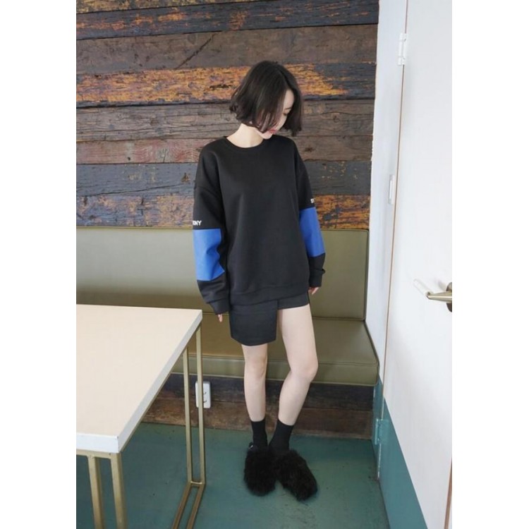 TE8586YYFS Felpa ampia con stampa lettere alla moda ulzzang stile Harajuku-4