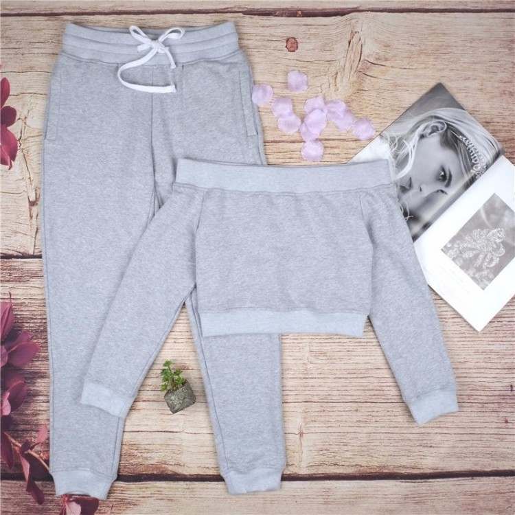 TE8755MRFS Pile corto alla moda europea con scollo a barchetta e spalle scoperte con pantaloni-7