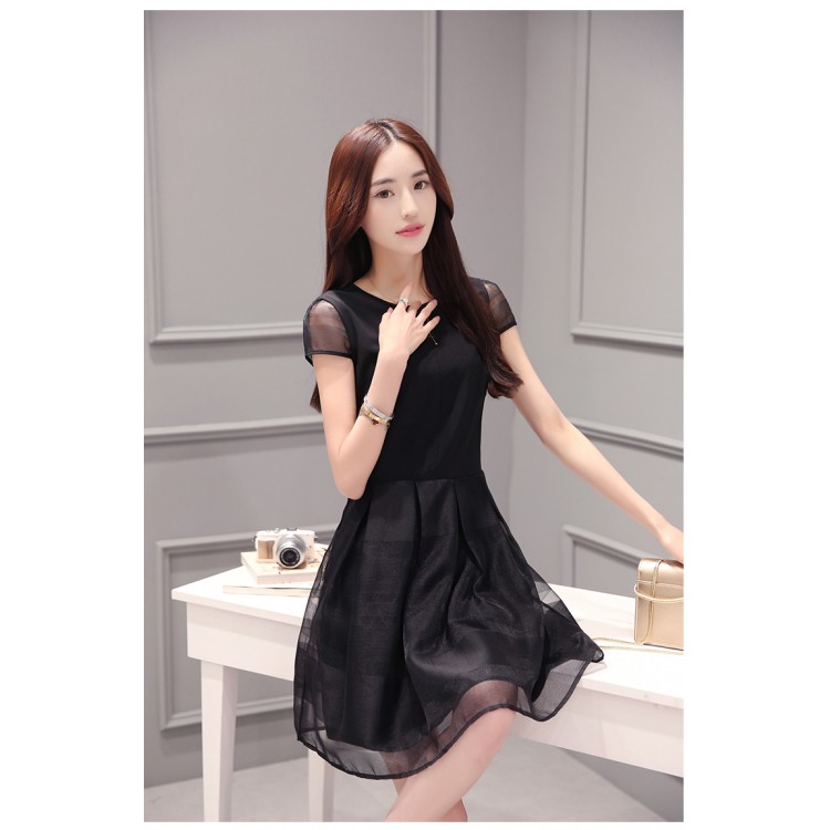 TE8828JDYJ Fresca giunzione granatina Abito dalla linea slim-5