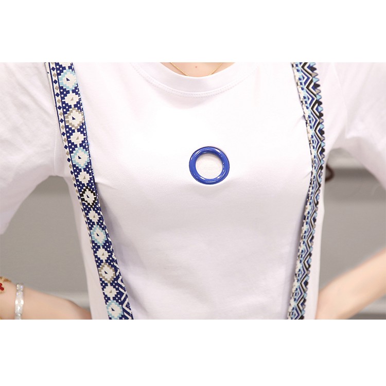 TE8829JDYJ Gonna con reggicalze con stampa in stile nazionale e t-shirt bianca-6