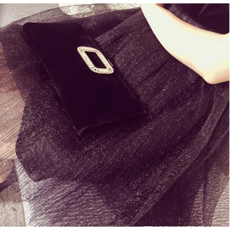 TE8911HLL Abito a palloncino con giunture in velluto a coste dal temperamento-6