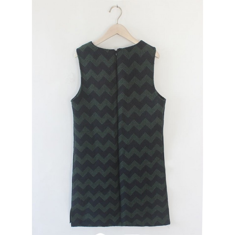 TE8935HYG Abito coreano senza maniche in lana con scollo a V a colori, moda primaverile coreana-1