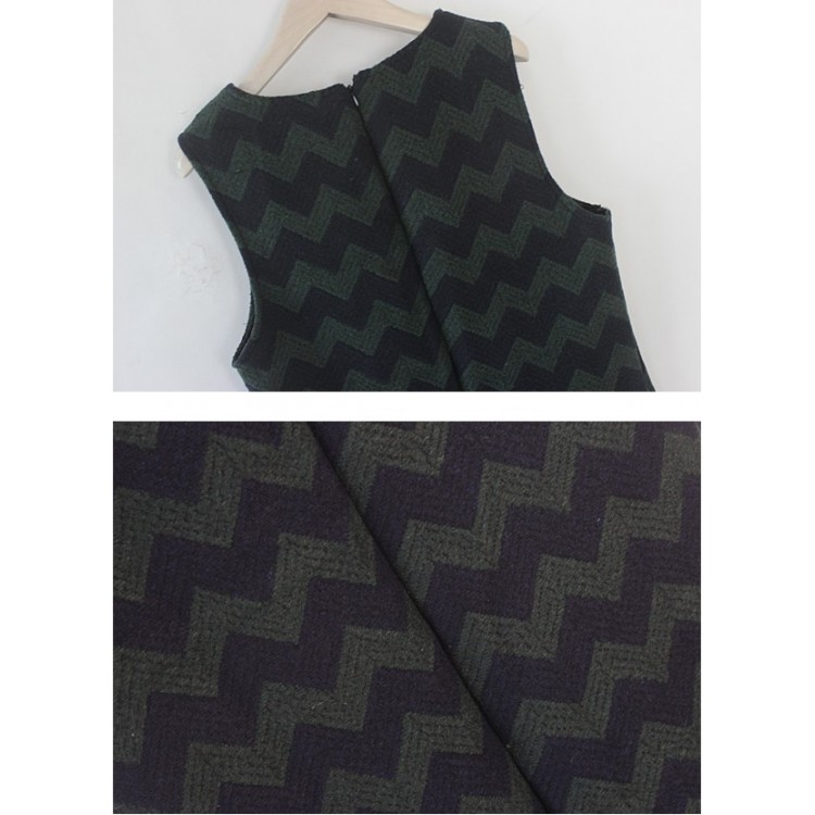 TE8935HYG Abito coreano senza maniche in lana con scollo a V a colori, moda primaverile coreana-3