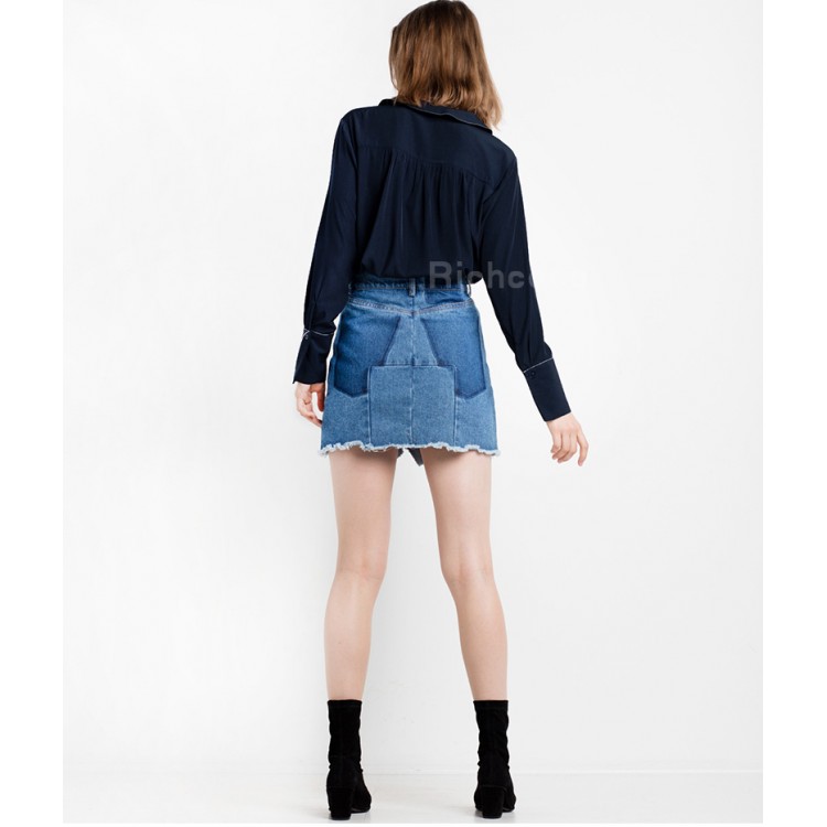 TE8977HRCL Camicia a maniche lunghe joker allentata allacciatura vintage moda Euramerica-2