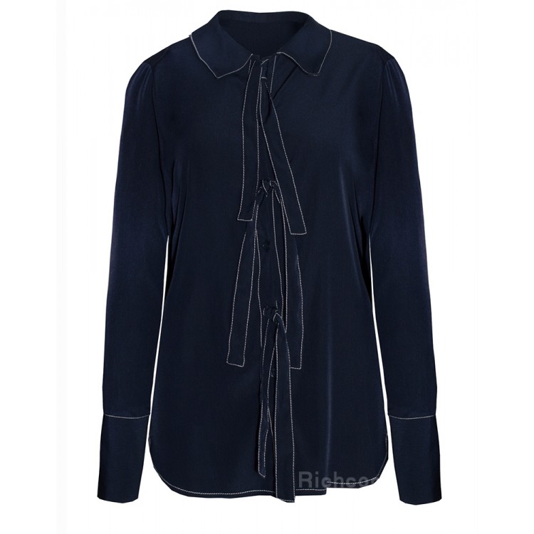 TE8977HRCL Camicia a maniche lunghe joker allentata allacciatura vintage moda Euramerica-3