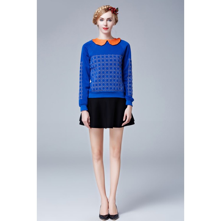 TE9086LLYG Felpa pullover con ricamo nuovo stile invernale-1