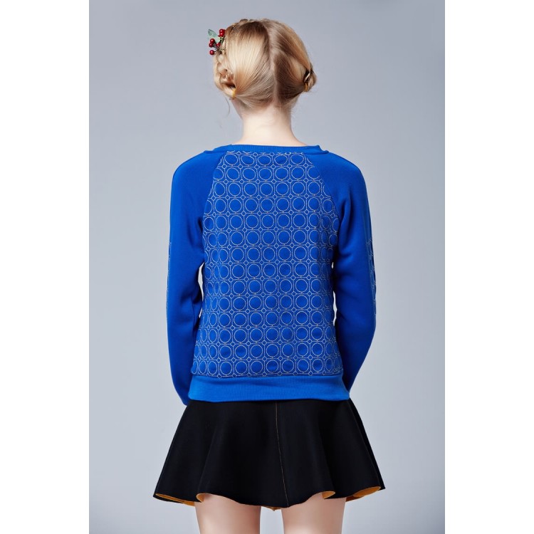 TE9086LLYG Felpa pullover con ricamo nuovo stile invernale-4