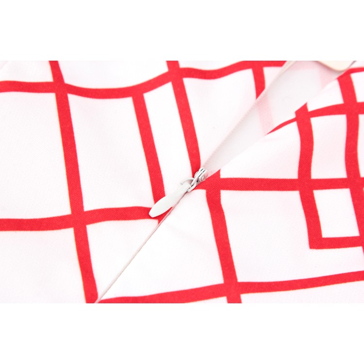 TE9091LLYG Abito slim con stampa rombi irregolari alla moda europea-6