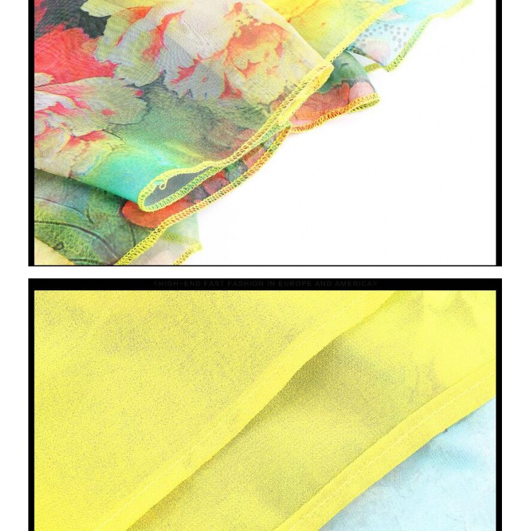 TE9106LLYG Elegante abito con colletto rialzato dal temperamento bouffant con stampa in seta-6