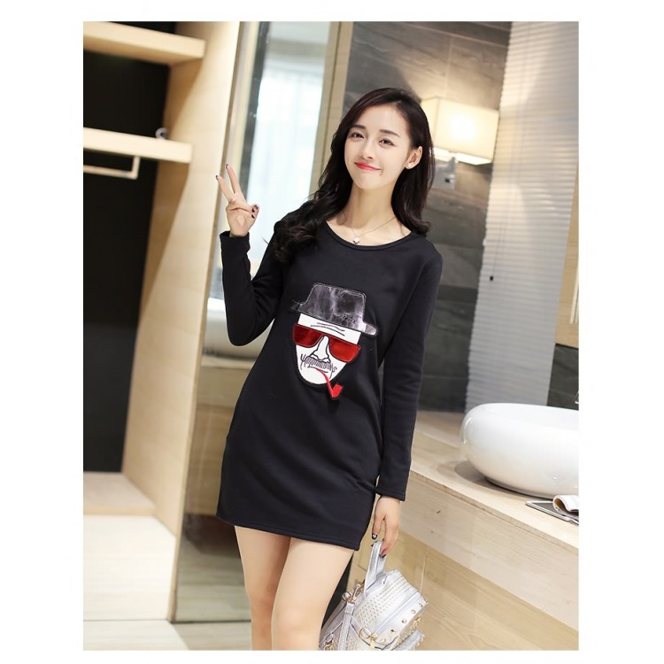 TE9114JDYJ Camicia casual autunnale con stampa digitale con fodera in lana-5