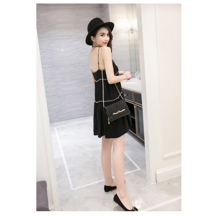 TE9272WMSS Le nuove catene di moda estive allacciano un abito bouffant di linea-5