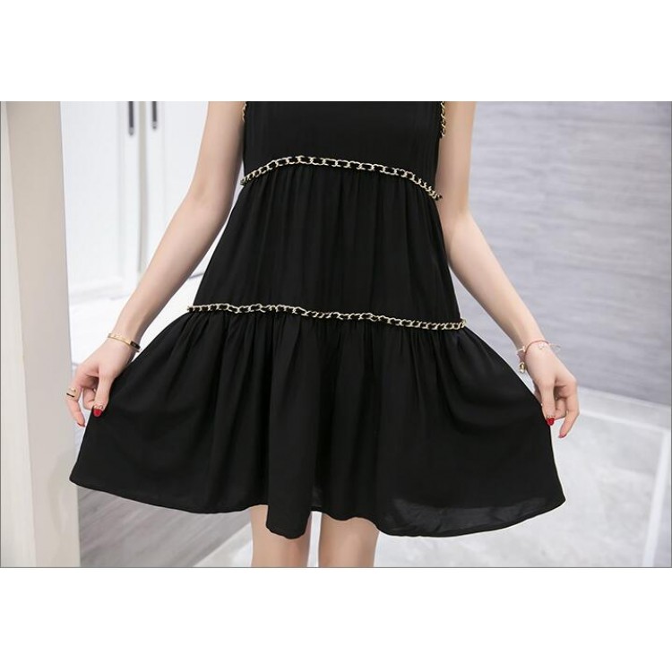 TE9272WMSS Le nuove catene di moda estive allacciano un abito bouffant di linea-7