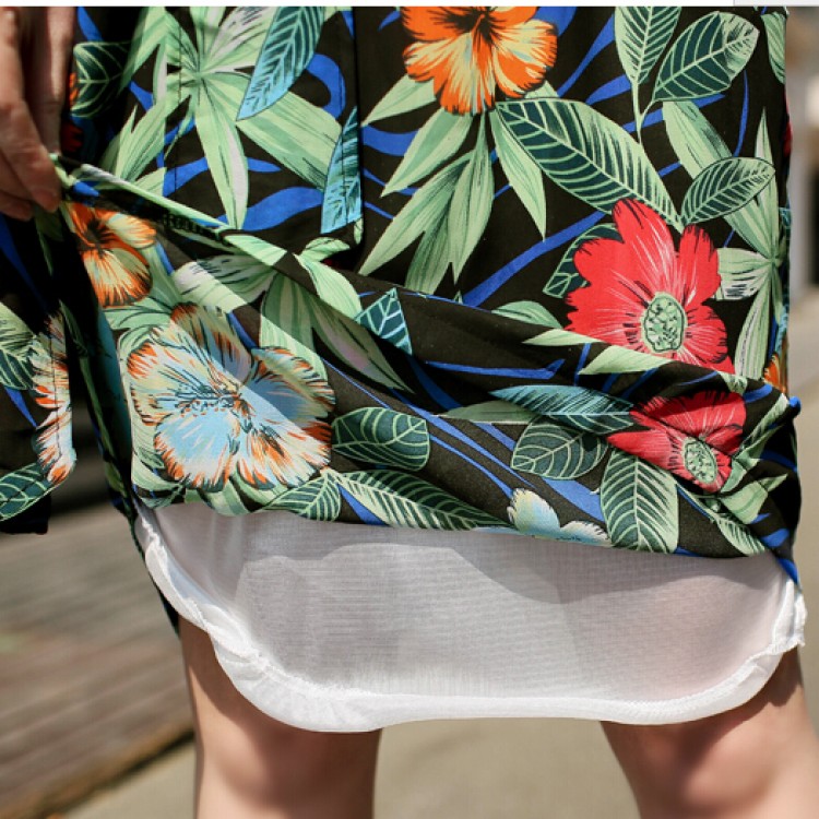 TE9292YBF Abito top a tubino in vita slim con stampa fiori-8