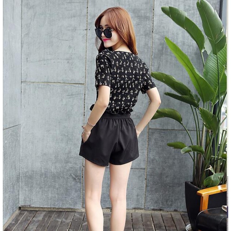 TE9523BOOT Top da brivido alla moda coreana con pantaloncini a gamba larga-3