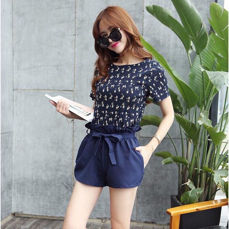 TE9523BOOT Top da brivido alla moda coreana con pantaloncini a gamba larga-5