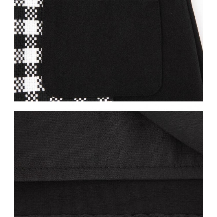 TE9632LLYG Abito slim color pied de poule alla moda europea-6