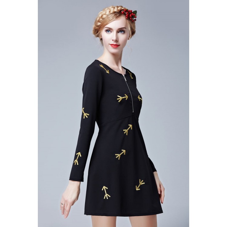 TE9633LLYG Abito con cerniera con frecce ricamate per debuttanti della moda europea-1