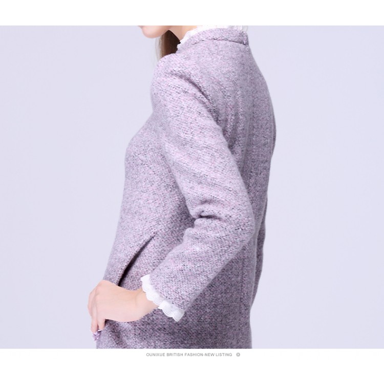 TE9639LLYG Abito a maniche lunghe ricamato con colletto in pizzo moda invernale-3