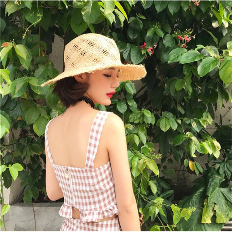 TE9768YSFS Top gallus a quadri con spalle scoperte e gonna a coda di pesce-7