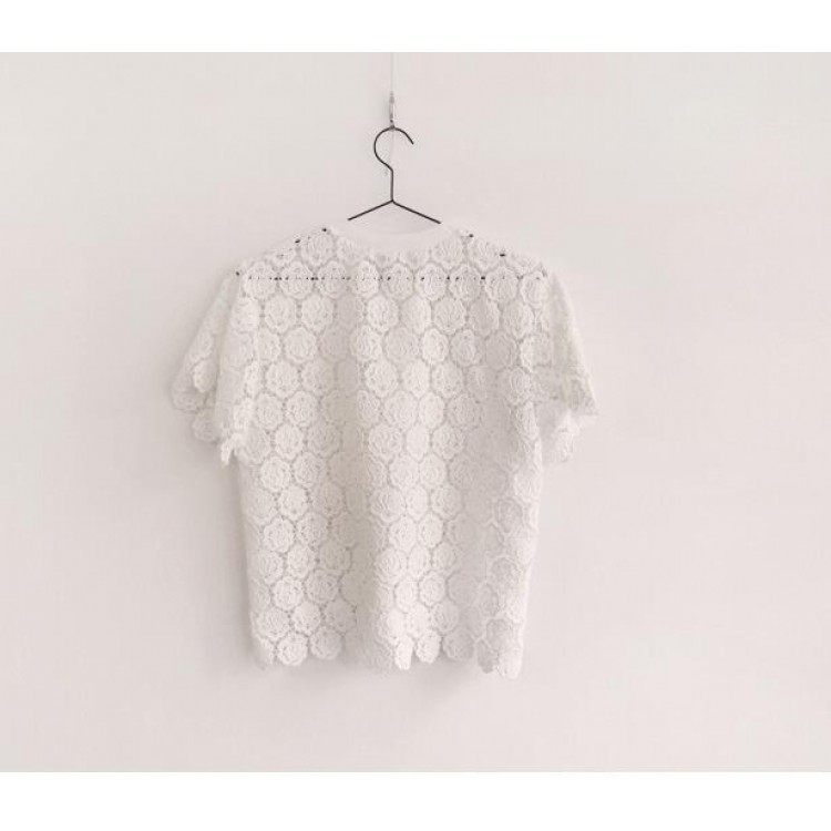 TE9774WJYS Camicia in pizzo ricamato con rose da debuttante in nuovo stile-6