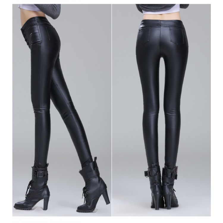 TE9835HDYY Nuovo stile di leggings in PU con rivestimento sottile-2