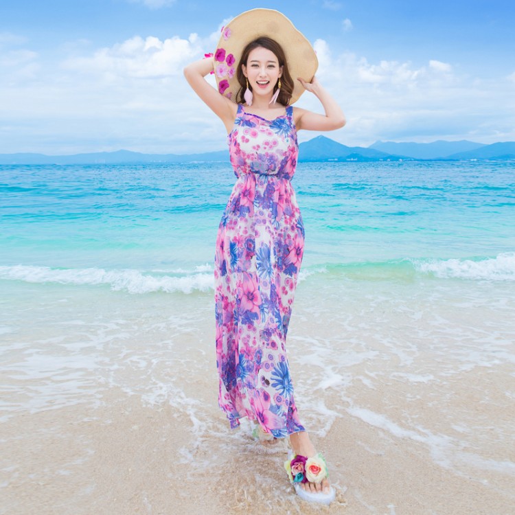 TE9865MSJ Maxi abito da spiaggia con stampa Bohemia Gallus brividi-2